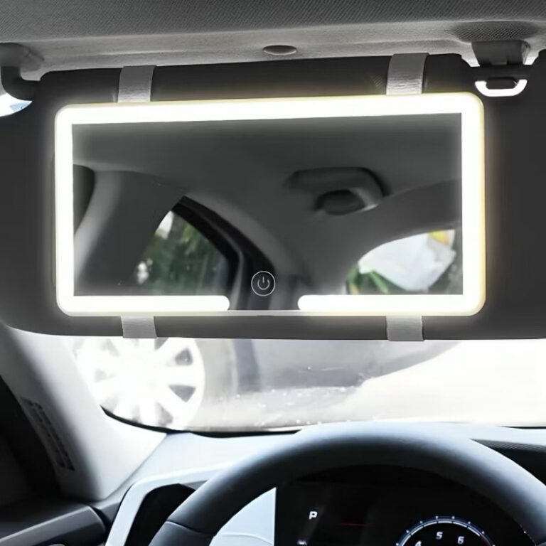 Espelho Led Quebra Sol Retrovisor Carro Recarregá