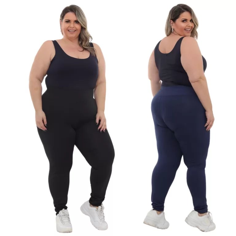 Kit 2 Calças Plus Size Premium Cos Alto Costura R
