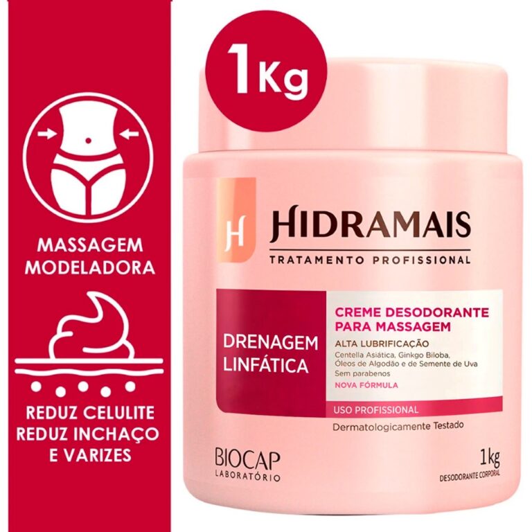 Creme Hidramais Drenagem Linfática 1kg Massagem C