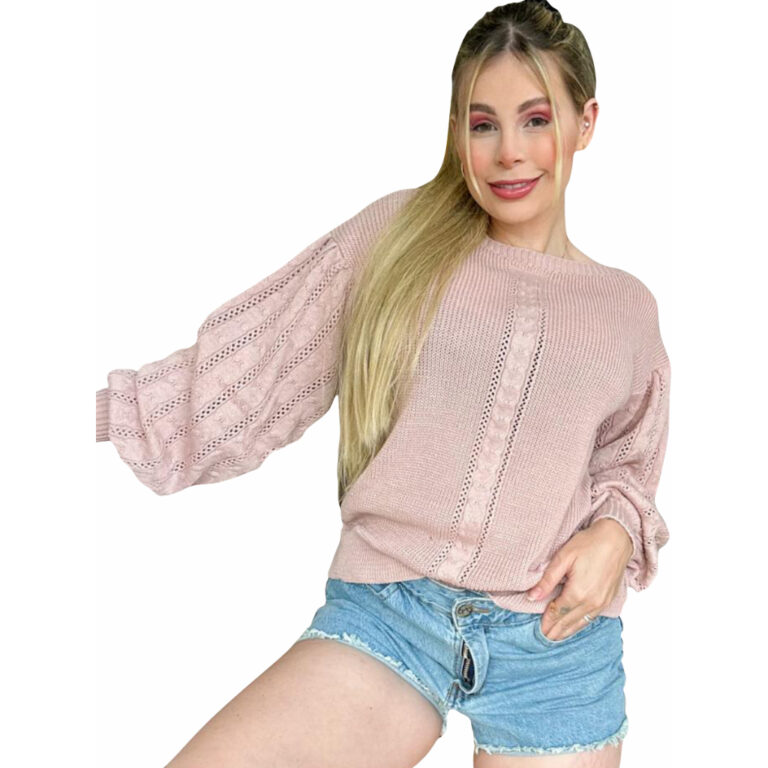 Tricot Blusa De Frio Malha Qualidade Manga Longa B