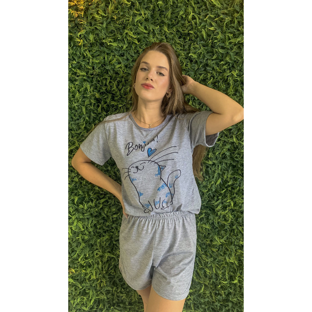 Pijama Feminino Curto Baby Doll Alça Ajustável Renda Sexy Sensual Confortável Caimento Perfeito