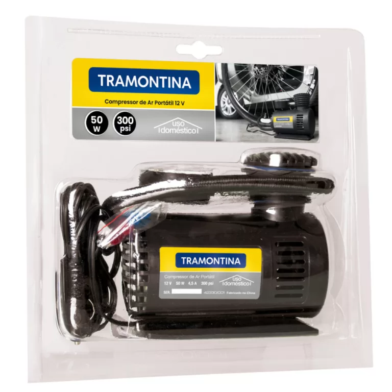 Mini Compressor De Ar Portatil 12v Tramontina Freq