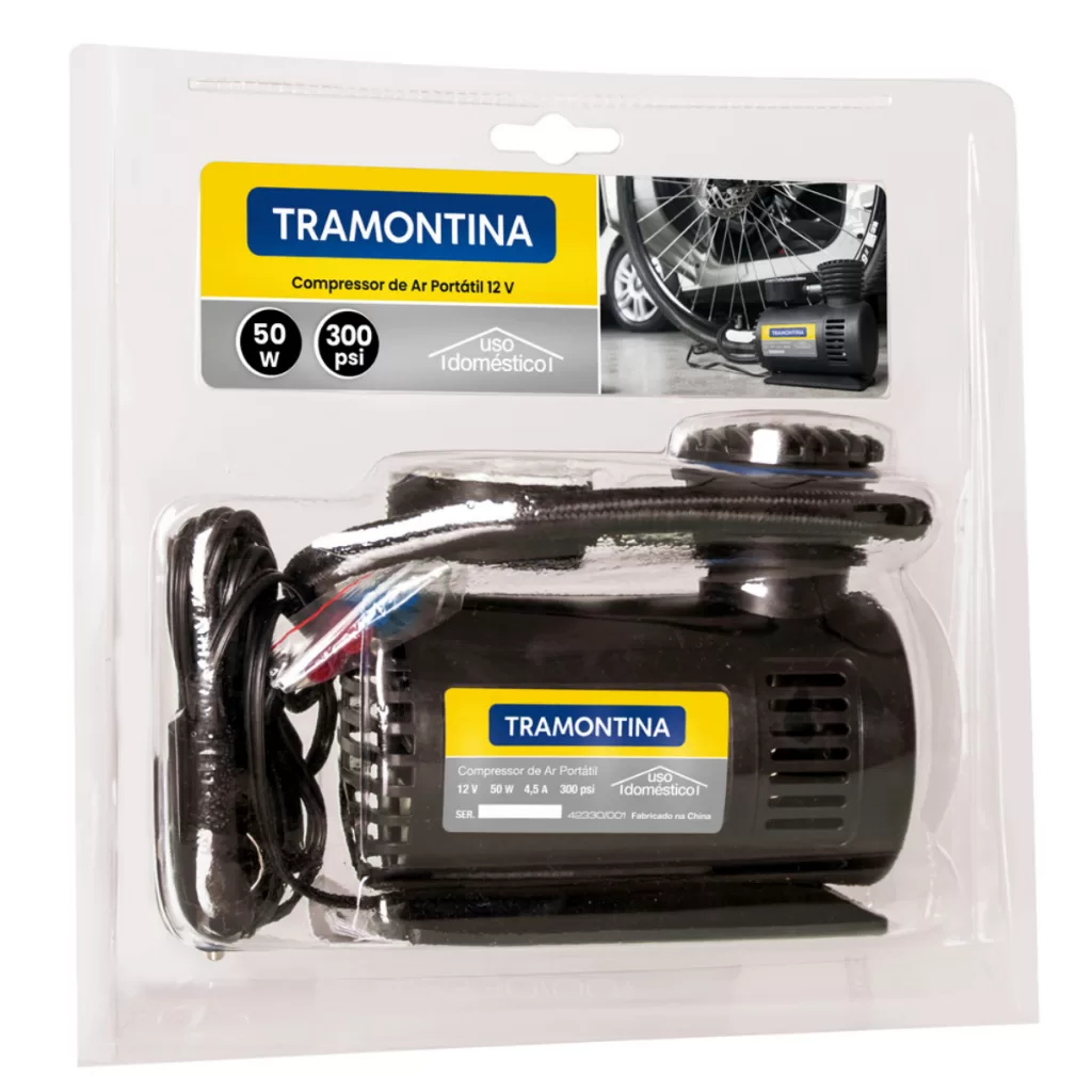 Mini Compressor De Ar Portatil 12v Tramontina Frequência 0 Mhz