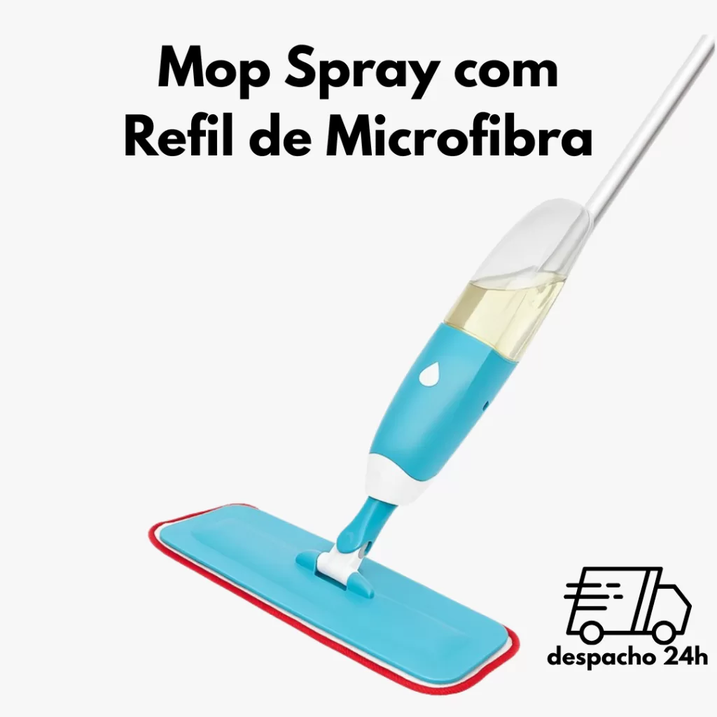 Mop Spray Com ou Sem Refil de Microfibra Prático e Econômico Cabo de 125cm