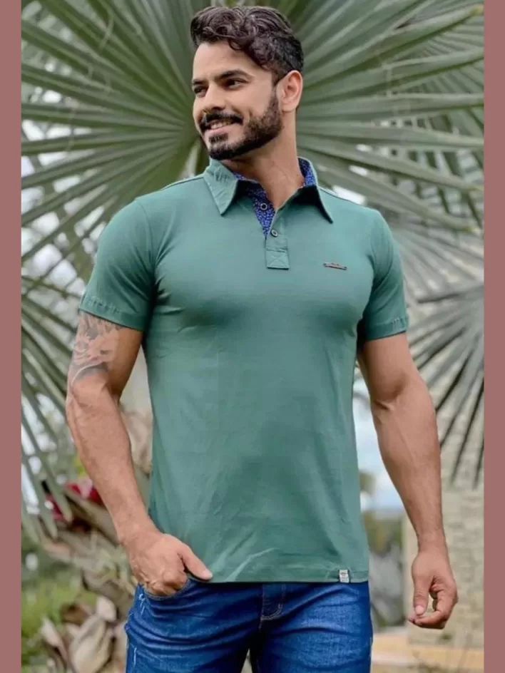 Camisa Polo Masculina Casual Homem Blusa Premium