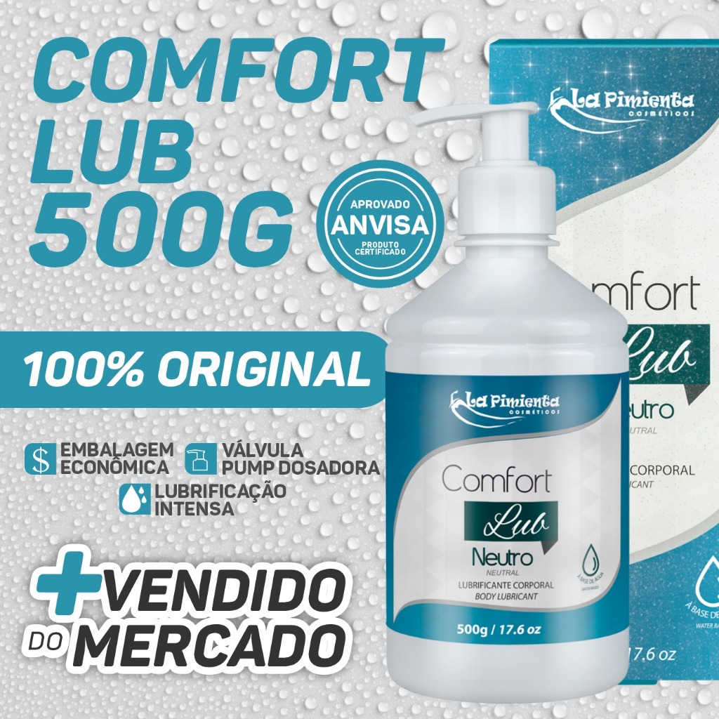 LUBRIFICANTE ÍNTIMO COMFORT 500 – HIDRATAÇÃO E MACIEZ COM TEXTURA LEVE E CONFORTÁVEL PARA O SEXO