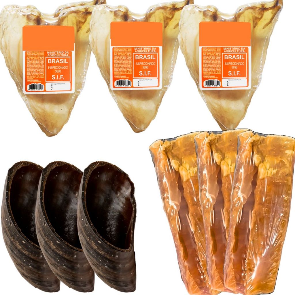 Mordedor Natural para Cães Casco Bovino Traqueia Bovina Orelha Bovina Sortidos