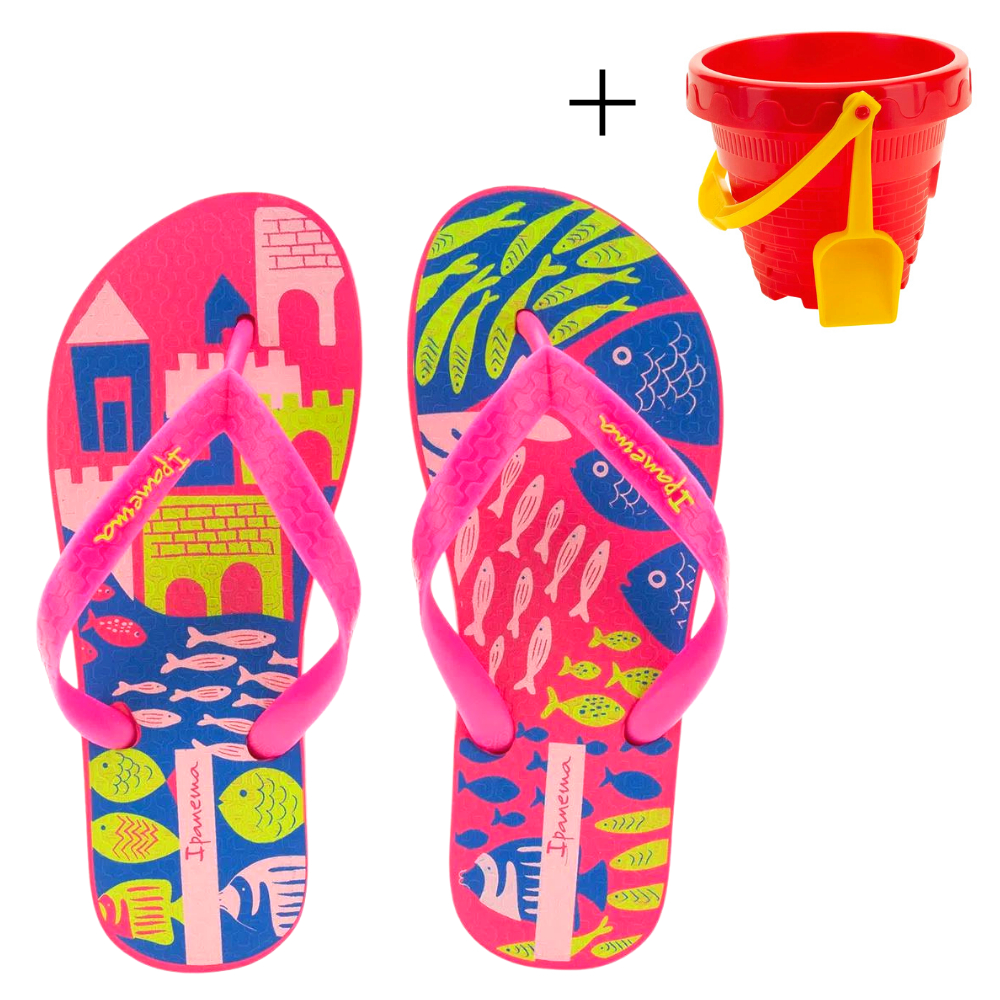 Chinelo Infantil Ipanema com Baldinho – Diversão de Verão