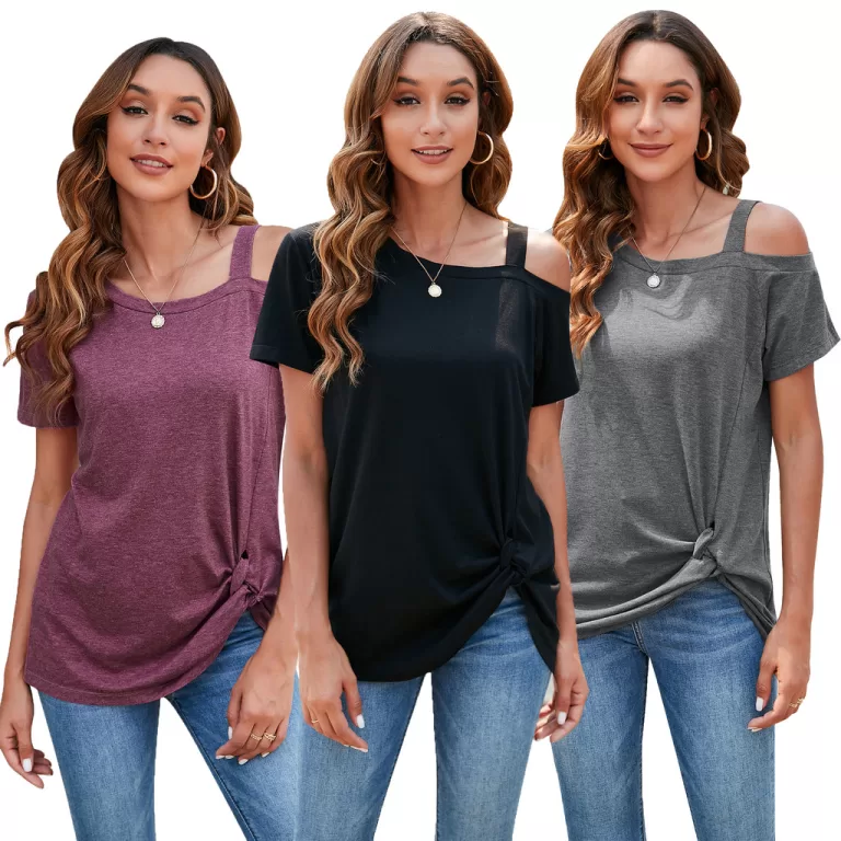 Hot Wind Camiseta Ombro A Ombro Blusa Manga Curta 