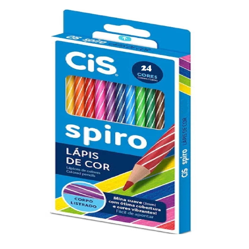 Lápis de Cor Cis Spiro – 12 Cores