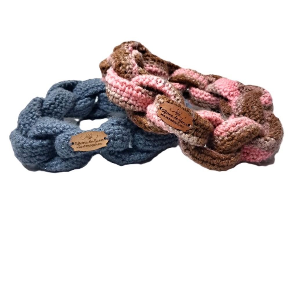 Colar / Gola / Cachecol de Crochê Lã Algodão Feito Mão Crochet Tricot Moda Outono Inverno Acessório