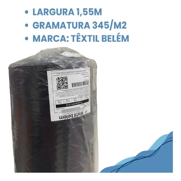 Tecido Lona Preta Grosso 1,55 Largura 345 Gr/m2 Te