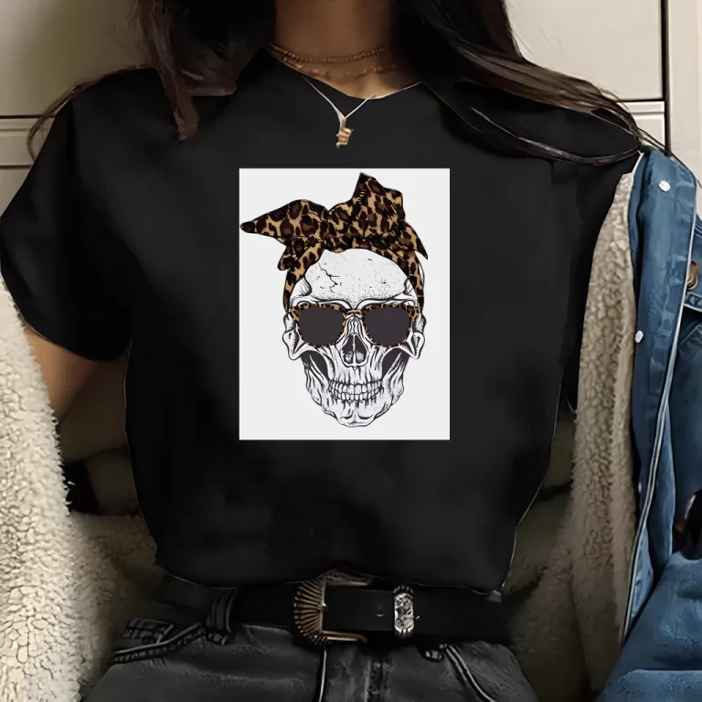 Camiseta Feminina – Caveira de leopardo R