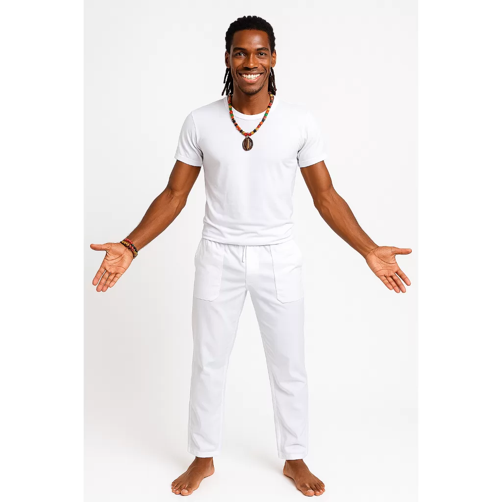 Calça Oxford Unissex Umbanda Candomblé Matriz Africana Ração Ogã Masculino Feminino