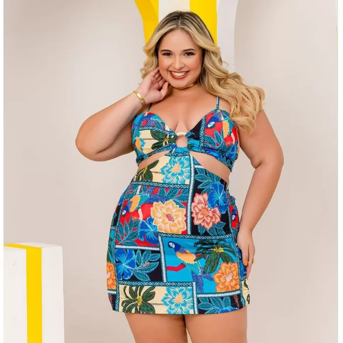 Macacào Macaquinho Verão Feminino Short Saia Plu