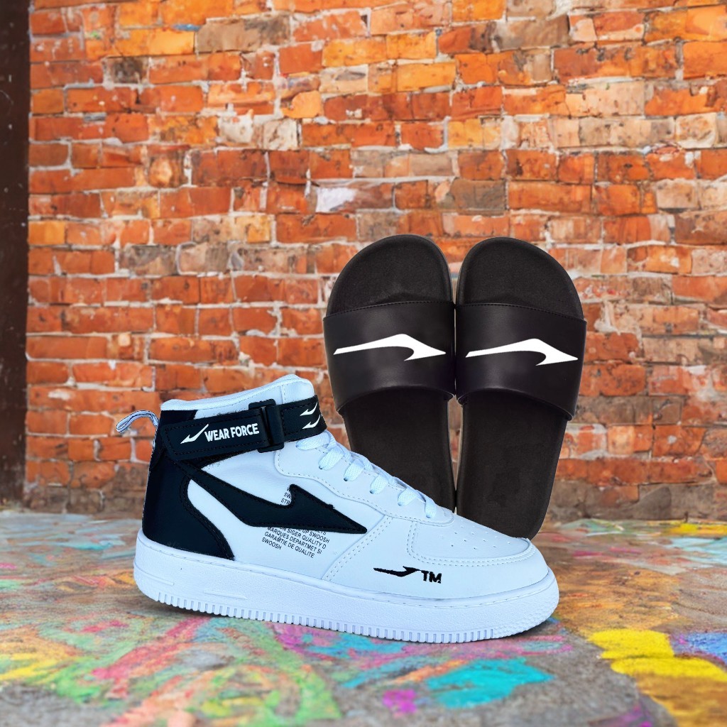 Botinha basqueteira aacdemia treino volei esportes + chinelo slide