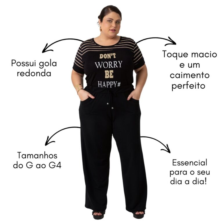 Conjunto Blusa Estampada + Calça Pantalona 102532