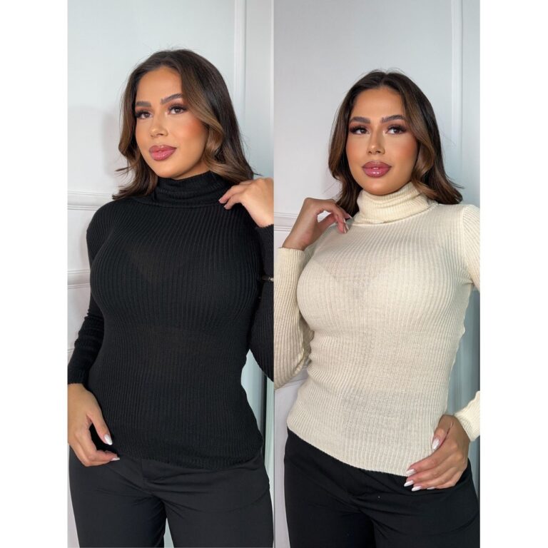 Cacharrel Feminina Tricot Gola Alta