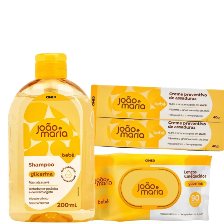 KIT João e Maria Linha Shampoo 200ml + 2x Creme p