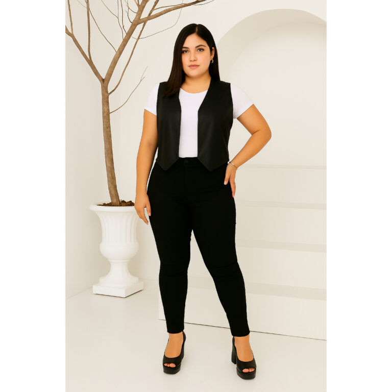 Colete Feminino Couro Fake Forrado Estilo Country 