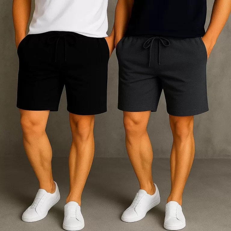 Kit 2 Bermuda Masculina Moletinho Casual Academia 
