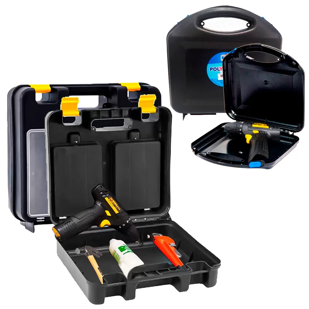 Maleta Caixa De Ferramentas Porta Parafusadeira Furadeiras Com Estojo Tool Case Portátil Premium