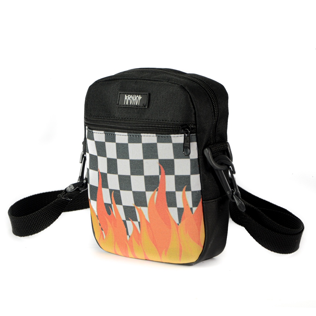 mini bolsa transversal nylon shoulder bag