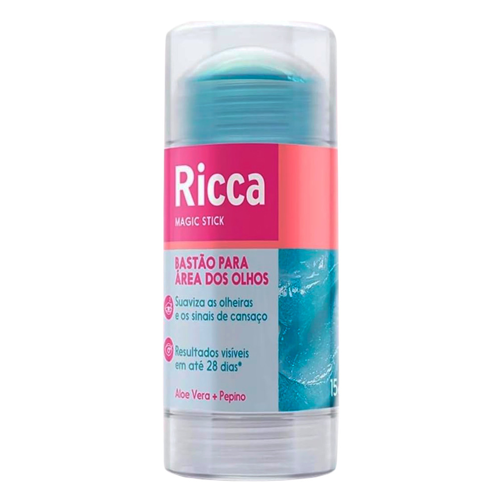 Bastão para Área dos Olhos Tirar Olheiras Aloe Vera Pepino Hidratante Ricca 15g