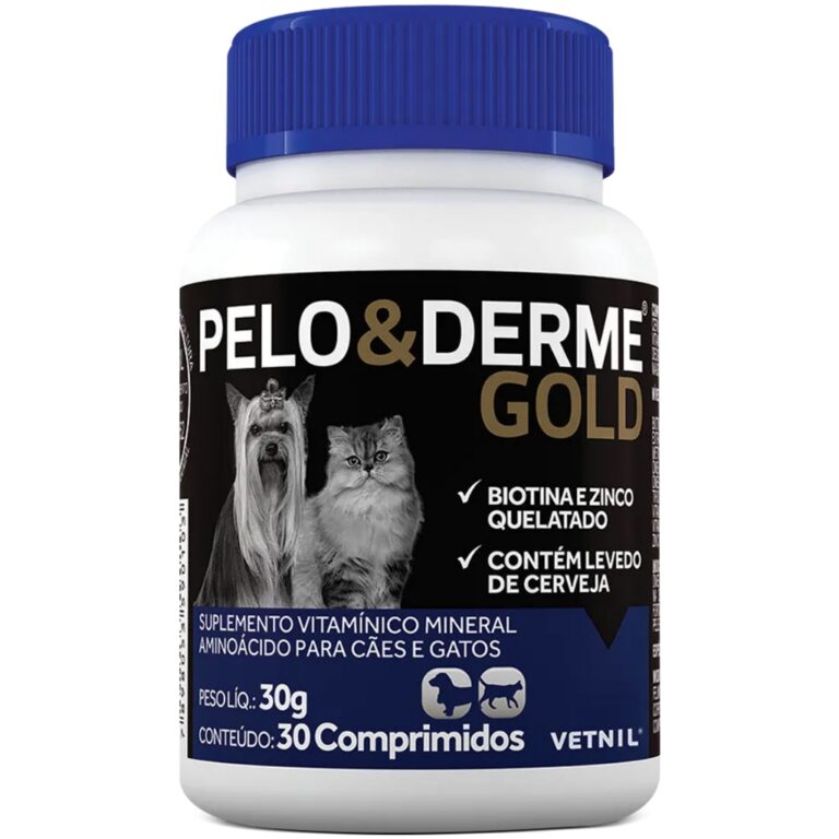 Pelo E Derme Gold Suplemento Para Cães e Gatos Ve