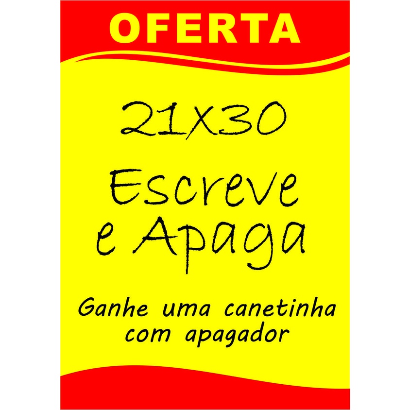 5 Placas Cartaz de Oferta Promoção Preço 21×30 com 5 unidades