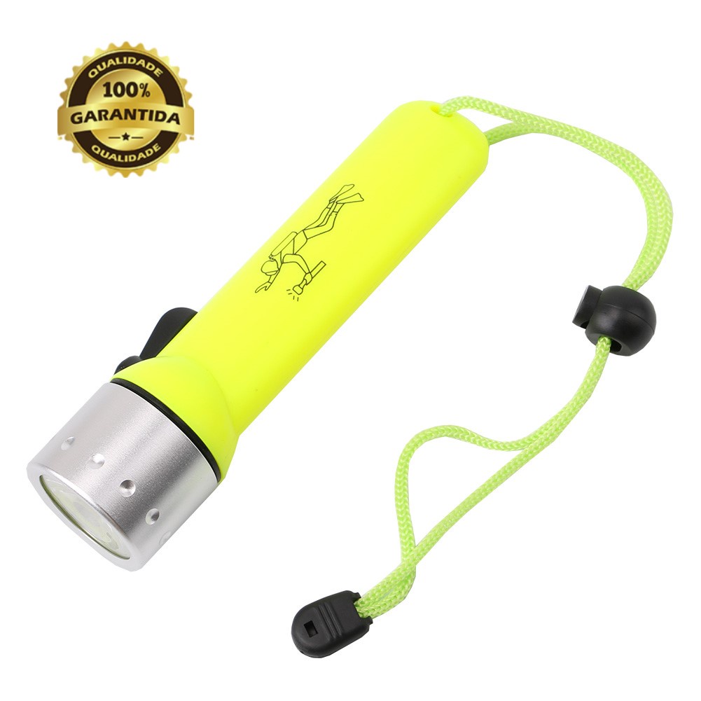 Lanterna De Mergulho Profissional Super Potente Led Cree