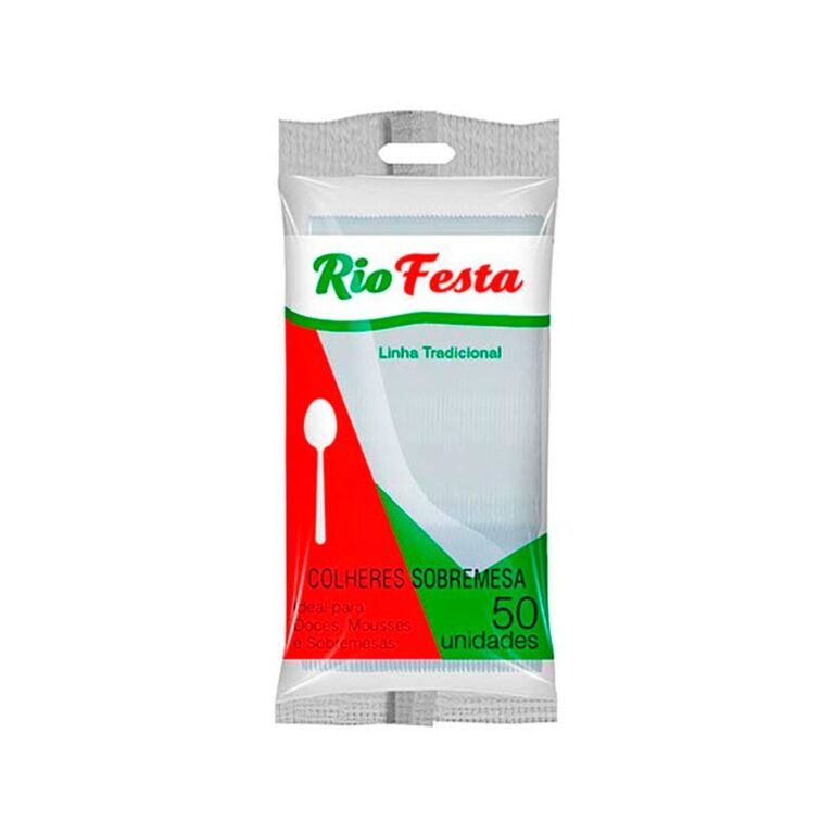 Colher Plástica Cristal Sobremesa Tradicional Rio