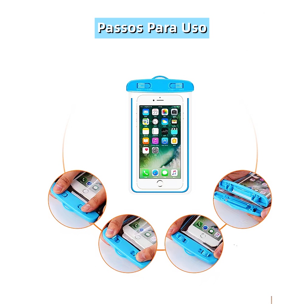 10 Capa Bolsa Prova Dágua Impermeável Celular