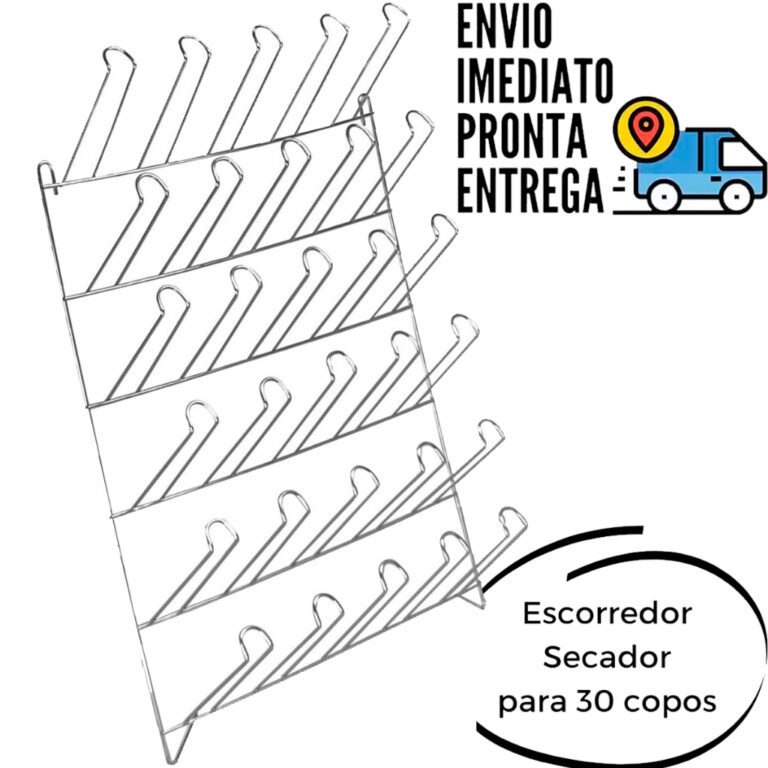 Porta Copos Escorredor Secador de Parede Bar Resta