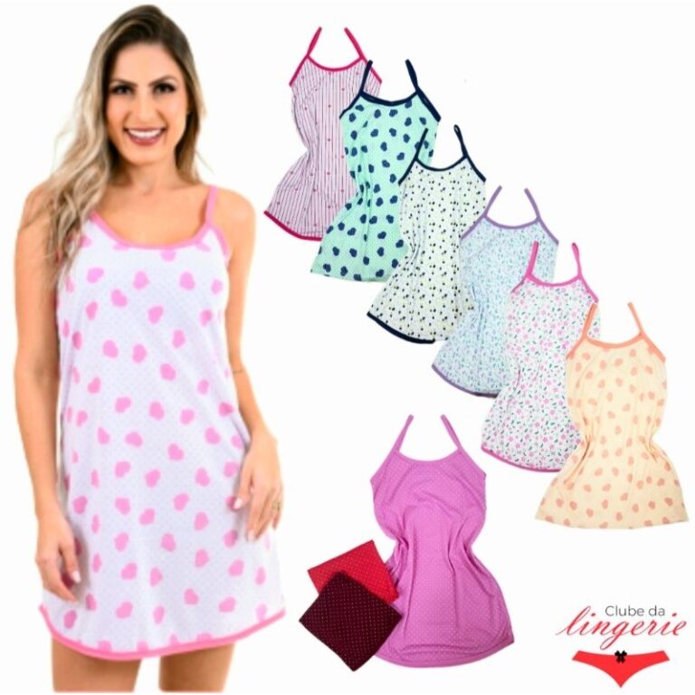 Camisola Feminina Estampada Alcinha Verão Camisol