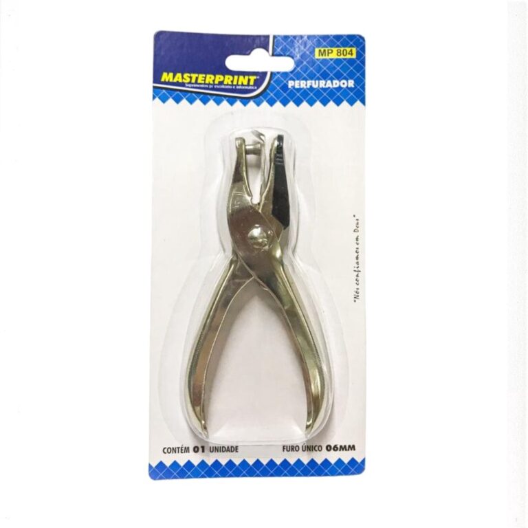 Perfurador Furo Único 6mm Metal 06 Folhas Masterp