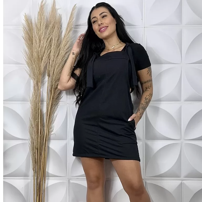Jardineira Feminina Saia Moletinho Com Alças Regu