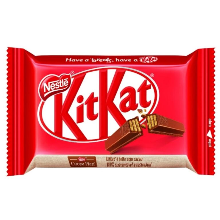 Chocolate Kitkat 4 Fingers ao Leite Caixa com 24 U
