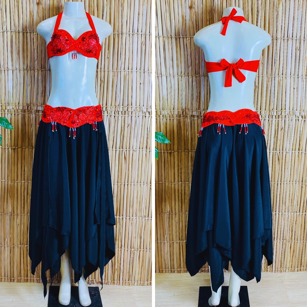 [Liquidação] Dança do Ventre Traje  Bordado Completo -Pronta Entrega – TPCL-621