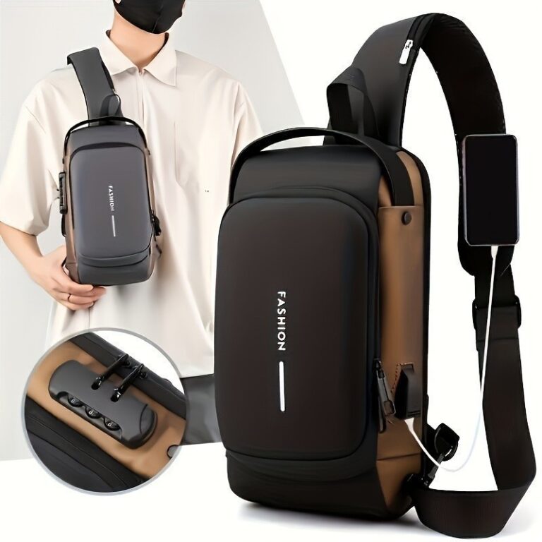 Mochila De Peito Masculina À Prova Dágua Com Tra
