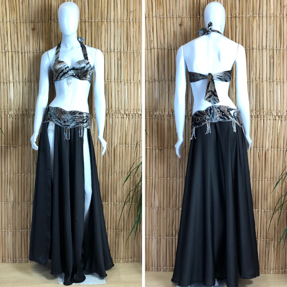 [Liquidação] Dança do Ventre Traje Bordado Completo Pronta Entrega – TPCL-649