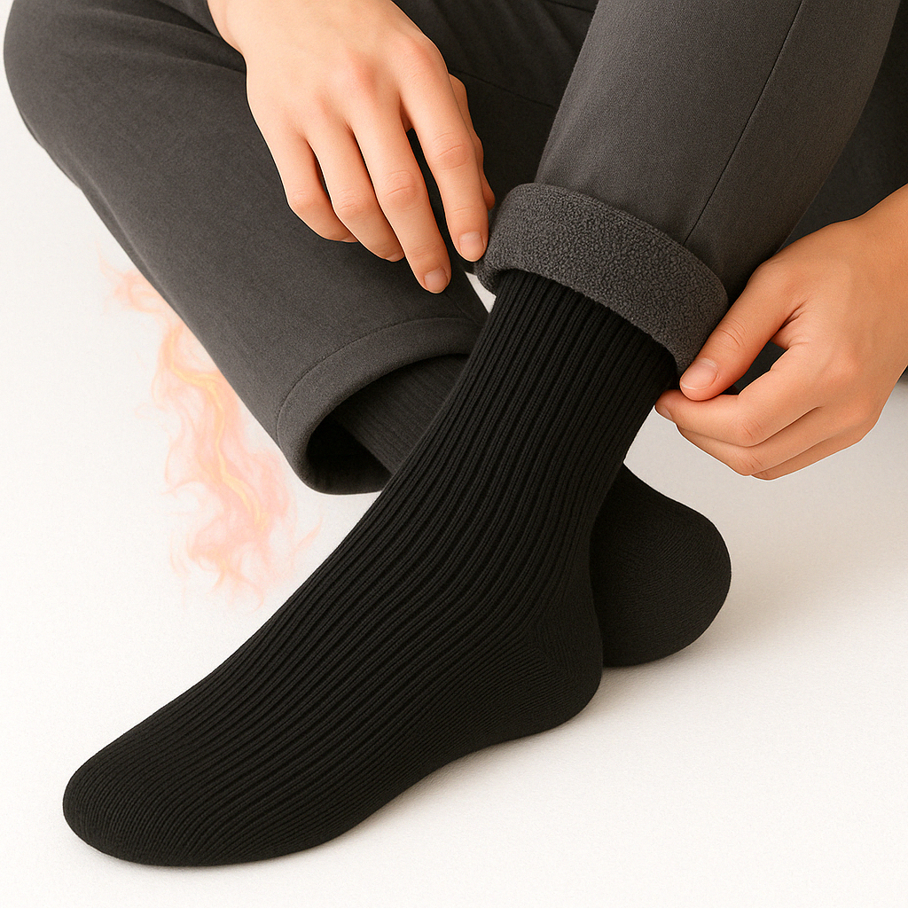 Kit 12 Pares Meia Térmica Premium Cano Médio Inverno