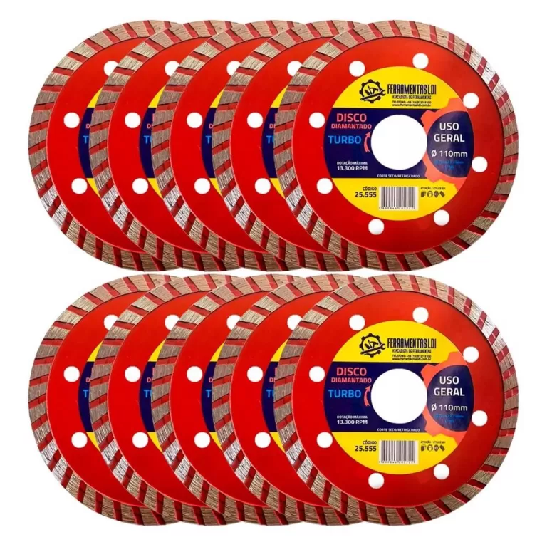 Kit 10 Discos De Corte Diamantado 4.1/2 Turbo Prof