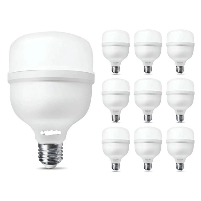 kit 10 Lâmpada LED Bulbo 40W  Branco Frio 6500k