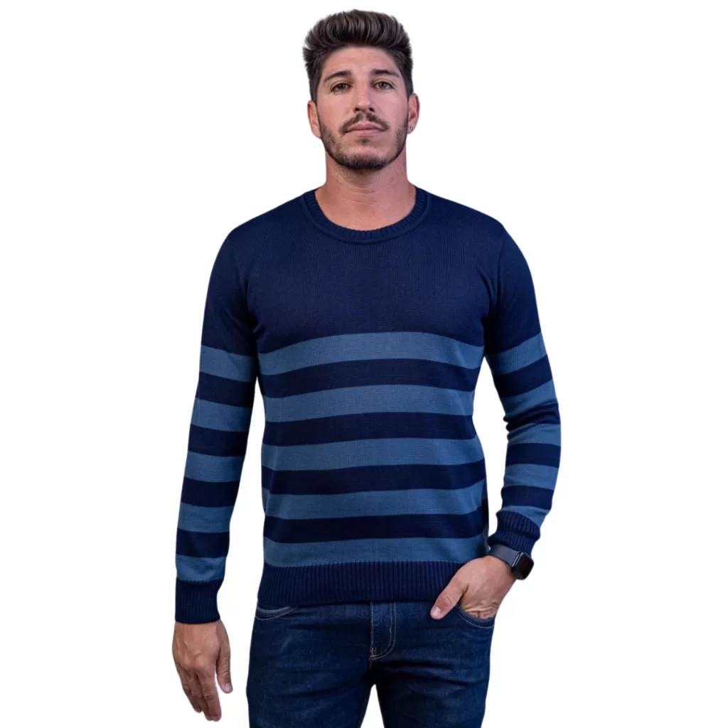 Blusa Masculino Inverno Manga Longa Frio / Tricô Alta Qualidade Suéter