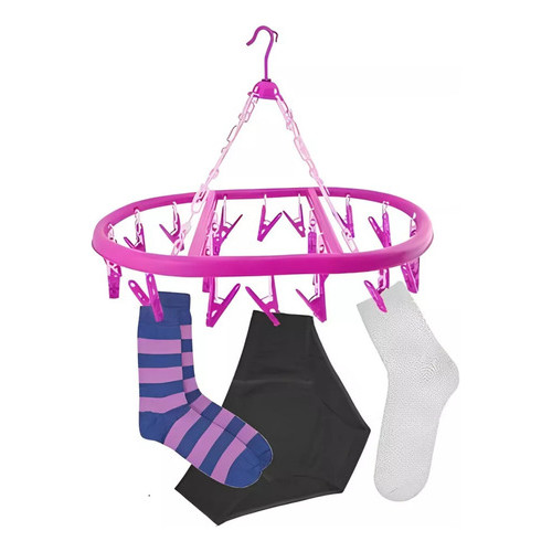 Varal Calcinha Cueca Meia Roupa Íntima Oval C/14 