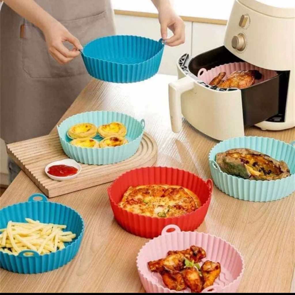 OFERTA Forma Para Fritadeira Air Fryer Em Silicone Flexível Lavável resistente