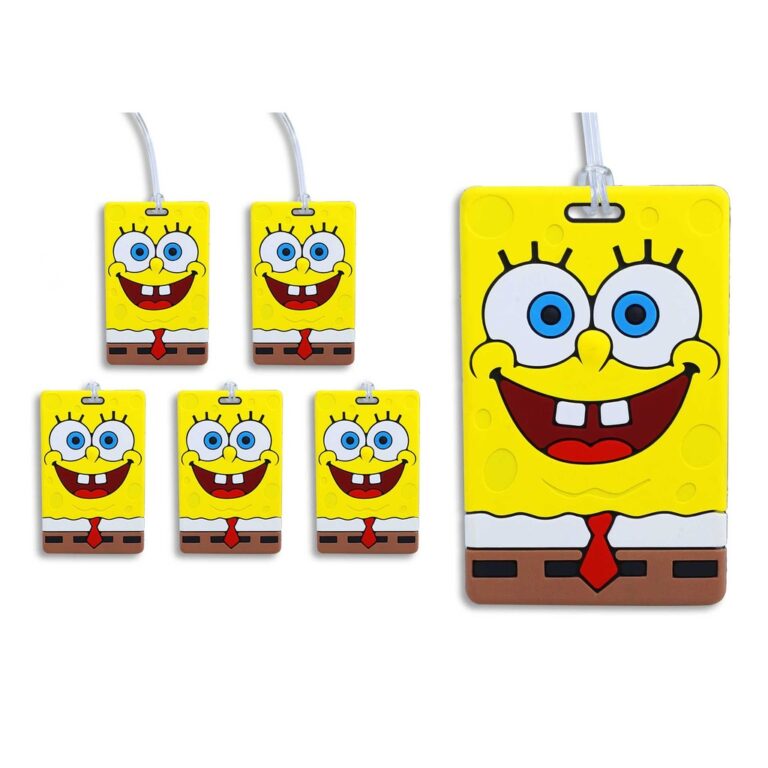 Kit 12 Tags Identificador De Malas Bob Esponja Emb