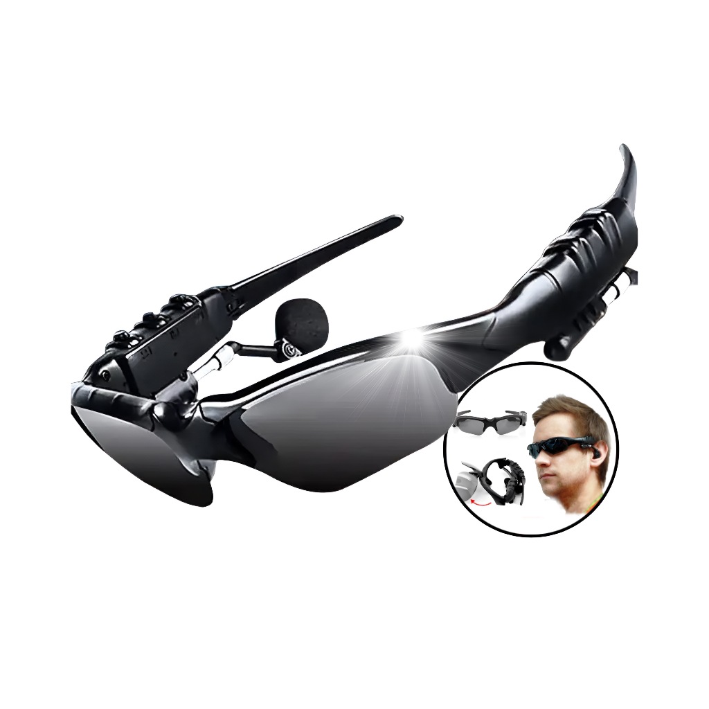 Óculos De Sol Dobrável Polarizado Bluetooth Mp3 Com Fone Ouvido Com Microfone Proteção UV Diversos E