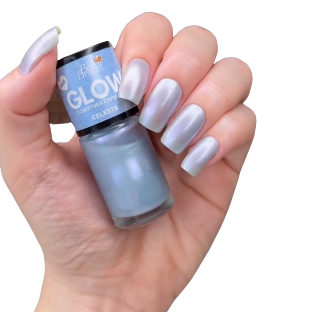 Esmalte Glow Cintilante – Ref. 171 Celeste – Brilhante